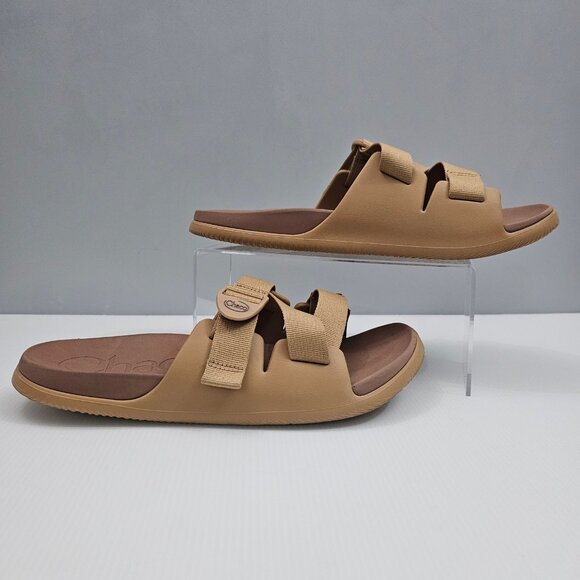 Chaco Chillos Slide Sandal Womens 12 Doe Tan Brown Adjustable Comfort Casual NEW - Picture 3 of 13